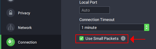 A preview of how Private Internet Access shows how to use the WireGuard protocol with small packets