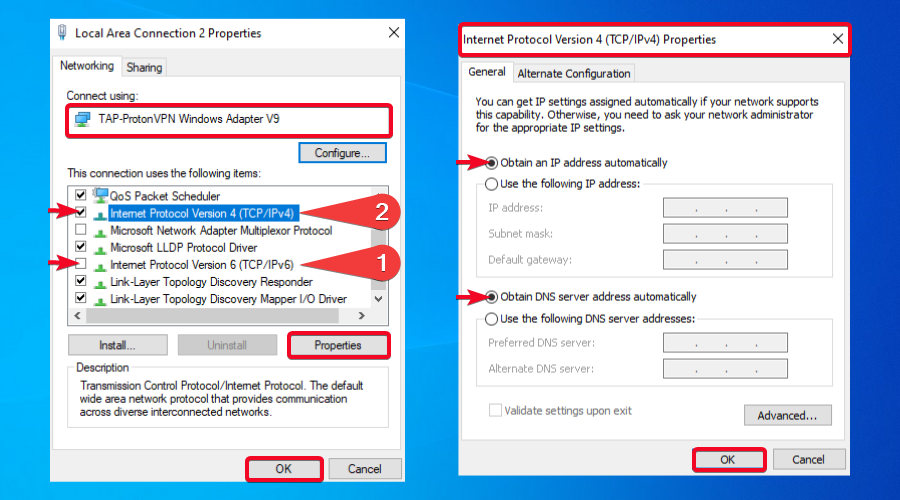 Tap ProtonVPN DNS and IP automatically