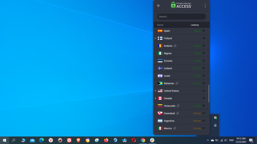 Global VPN server coverage