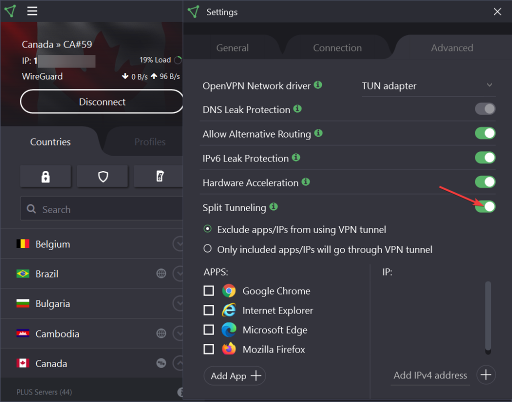 protonvpn advanced settings