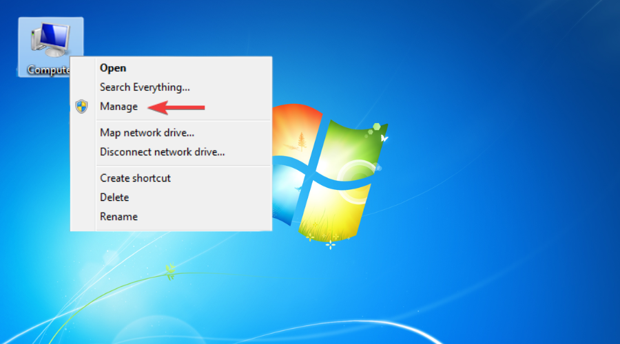 Windows computer manage