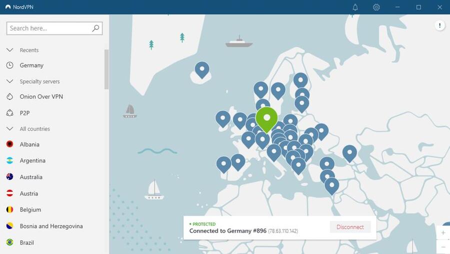 NordVPN server locations