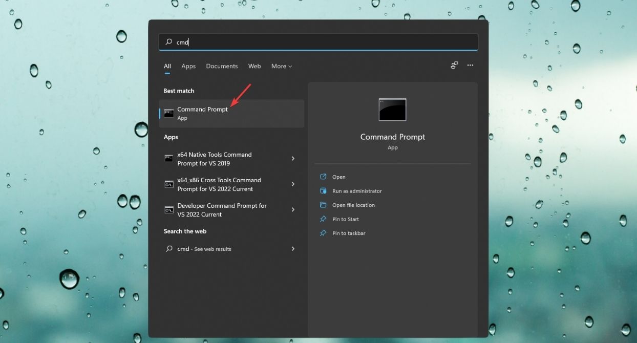 Open Command Prompt on Windows 11