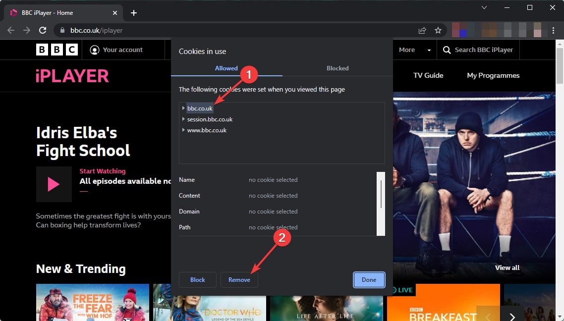 clearing bbc iplayer cookies