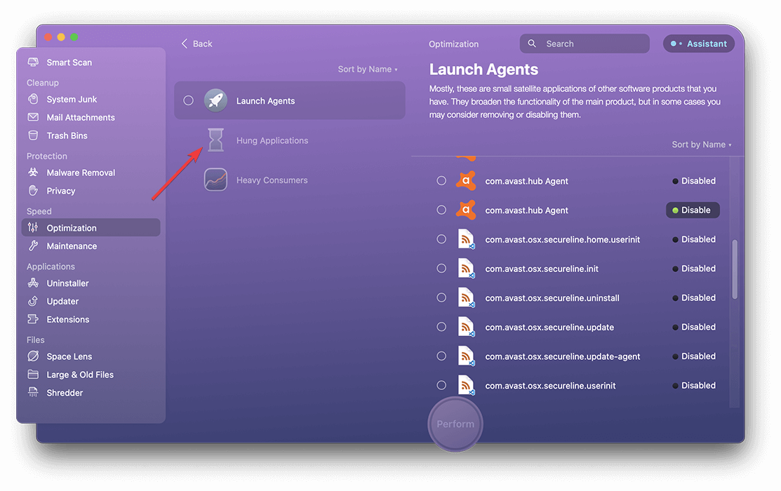 going hung applications cleanmymac x
