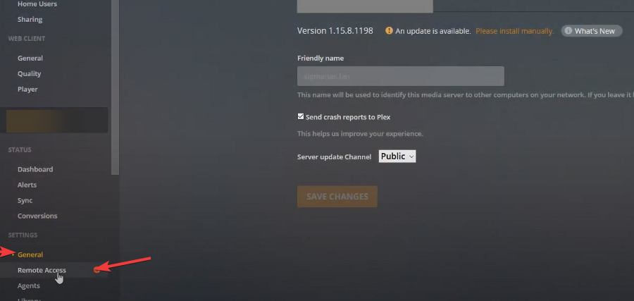 plex remote access