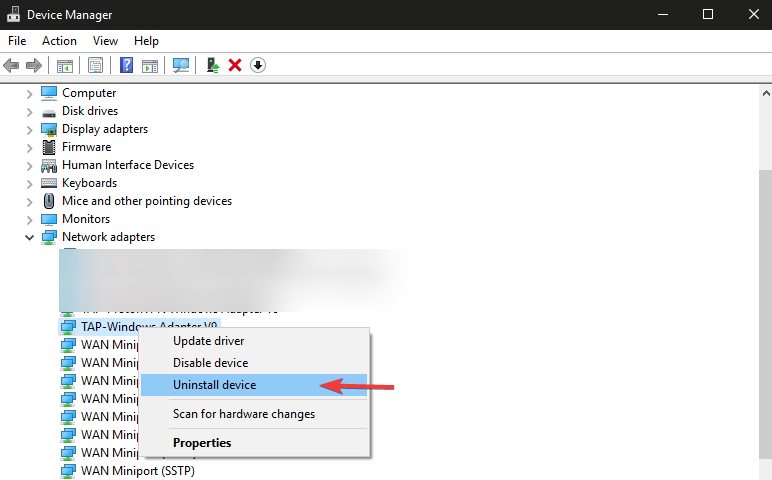 vpn tap driver adapter