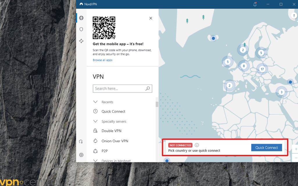 Select a VPN Server to Access Adsense