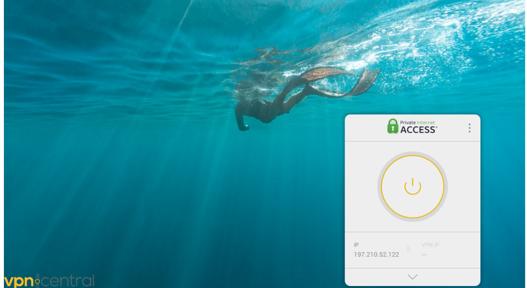 Open PIA VPN to access ViX