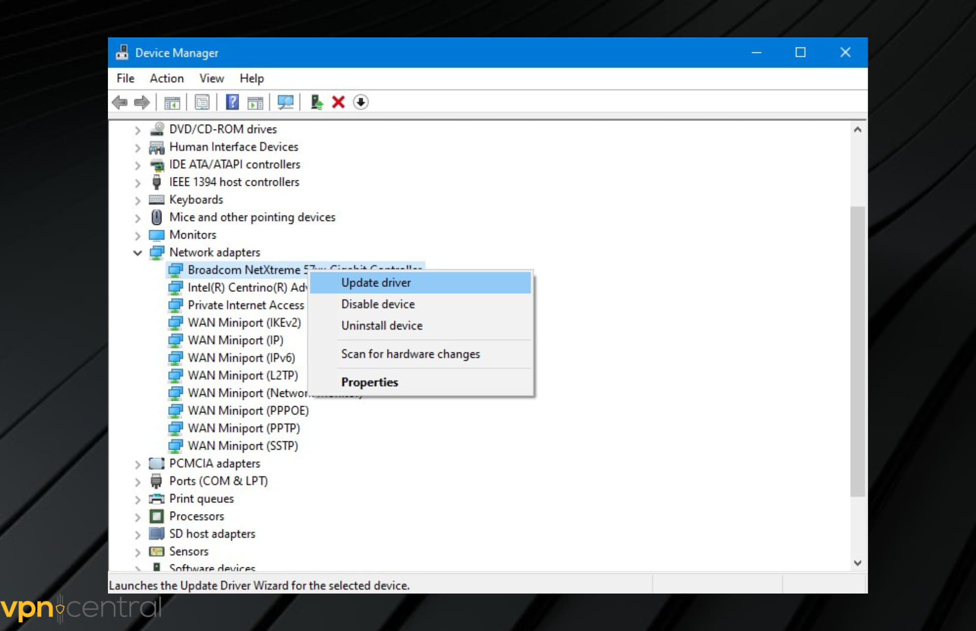 update network driver