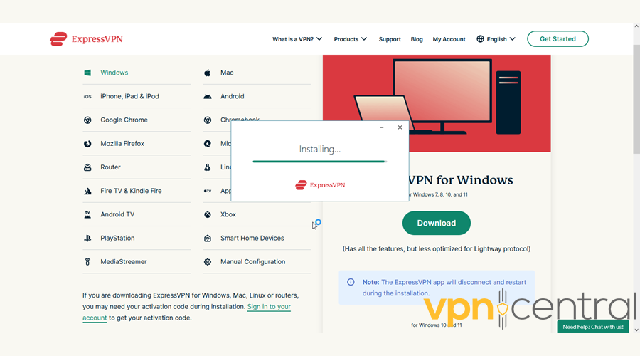 Installing ExpressVPN
