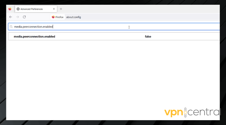 disable webrtc firefox
