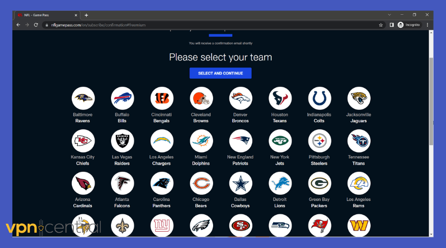 nfl pick your favorite team