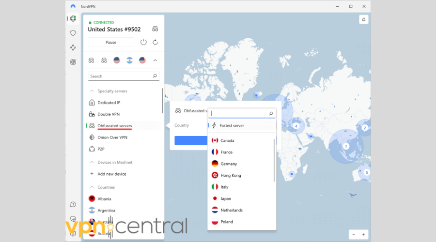 NordVPN obfuscated servers
