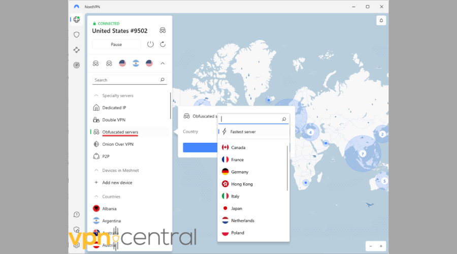 NordVPN obfuscated servers