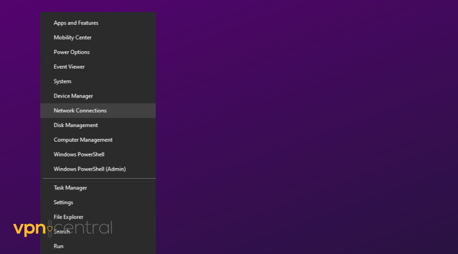 pick network connections