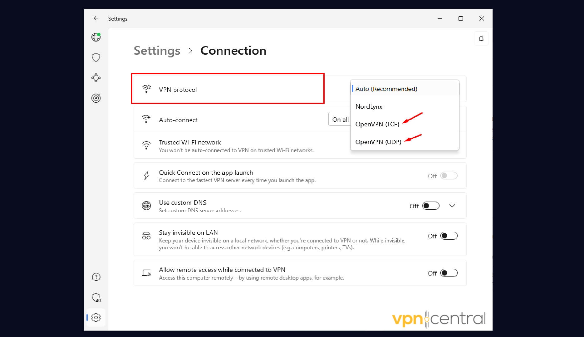 nordvpn openvpn protocols