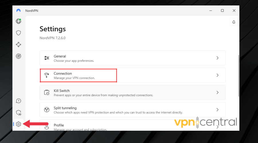 change nordvpn settings