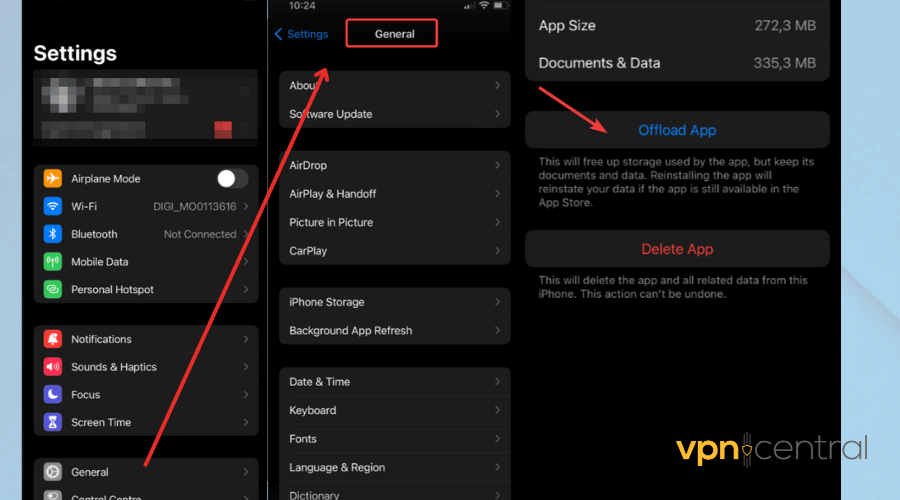 clear app cache on ios