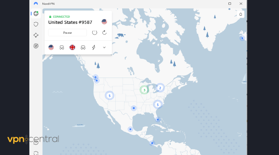 nordvpn connect to us server