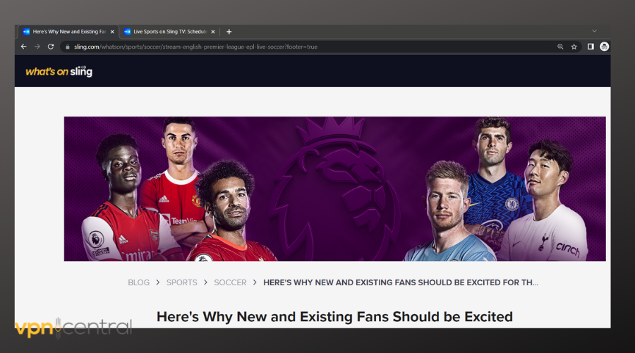 watch premiere league in netherlands on sling tv