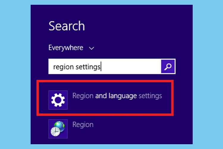 region settings on windows
