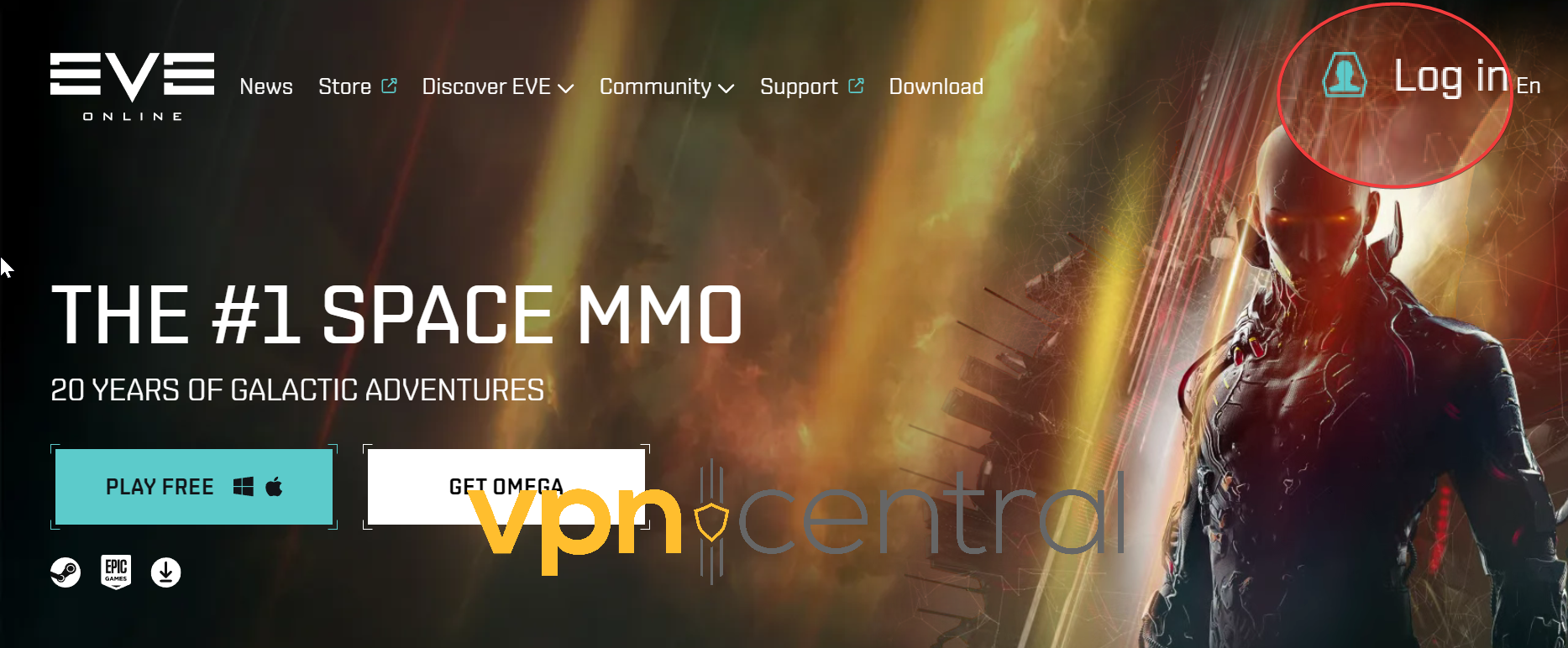 eve online login button