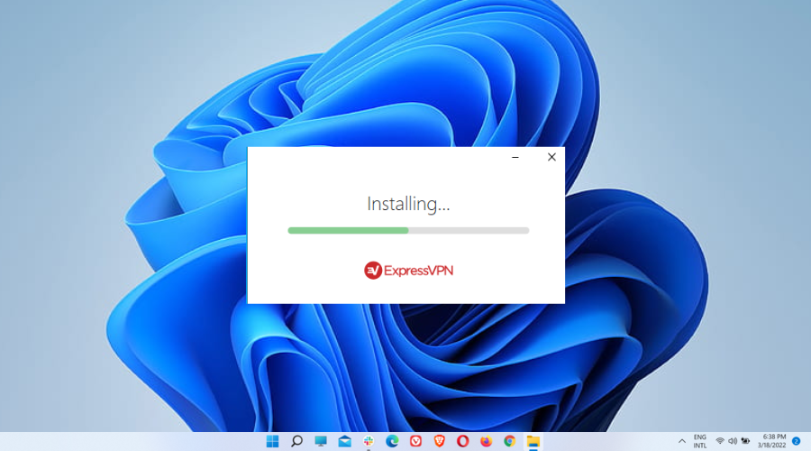expressvpn installing