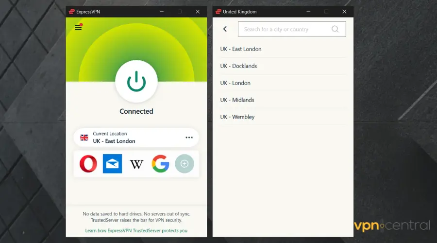 ExpressVPN expressvpn uk east london