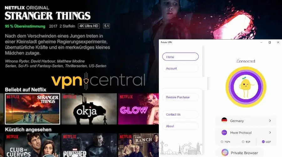 netflix unblocked with potatovpn