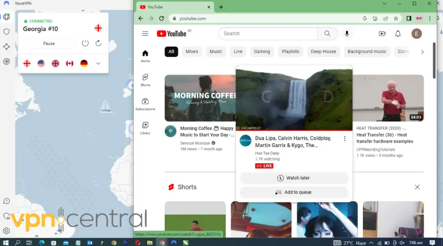 NordVPN YouTube
