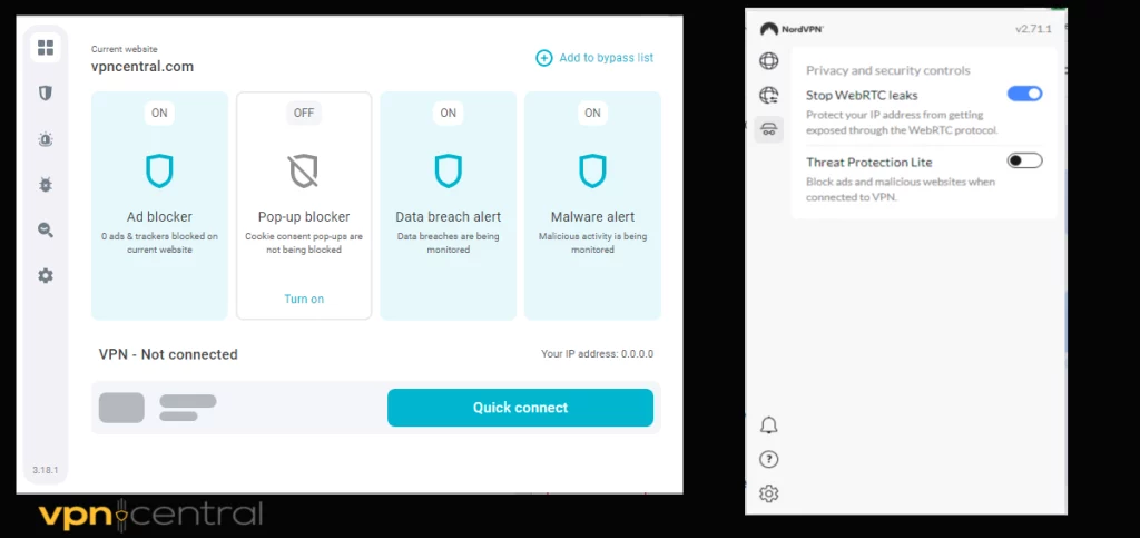 Extensions security features
