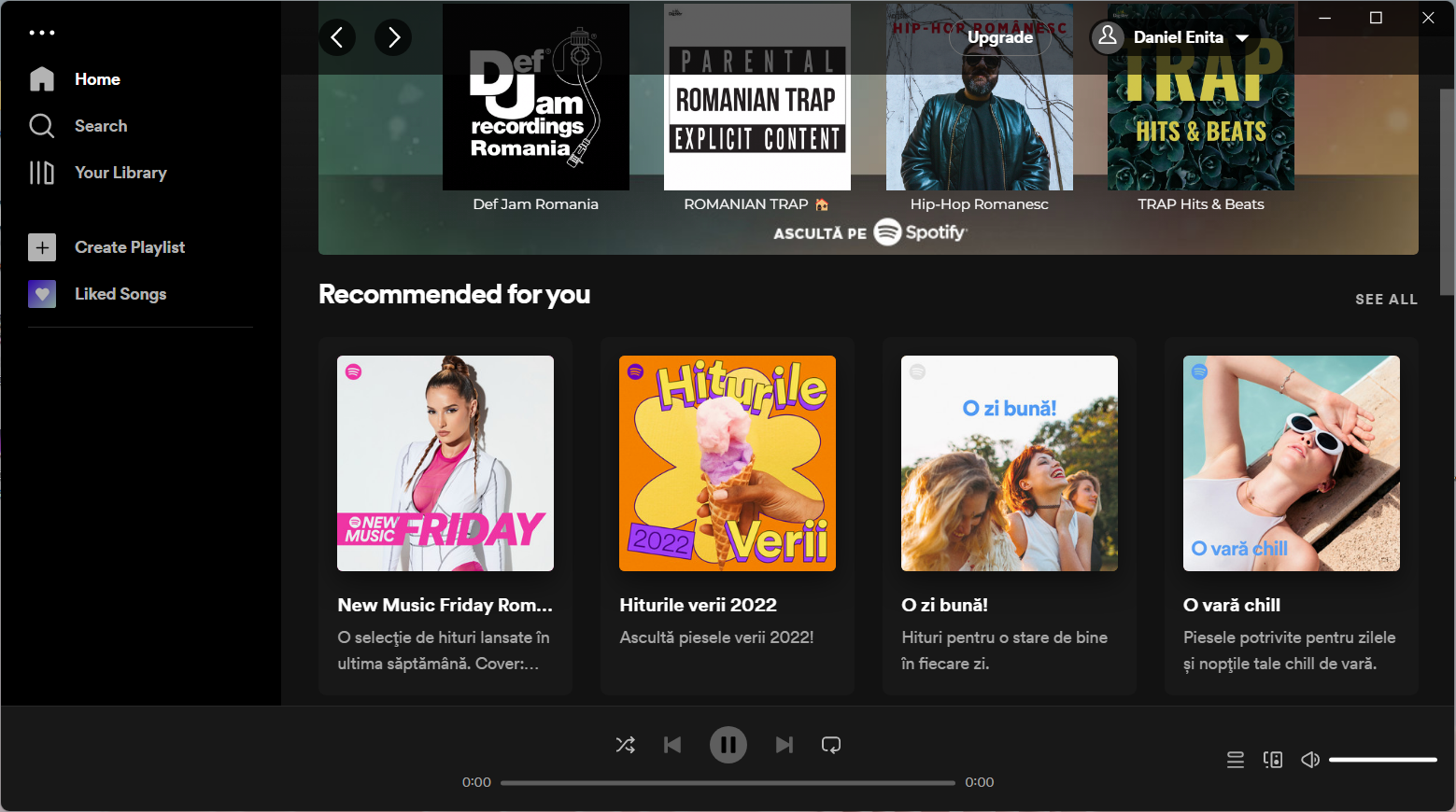 spotify interface