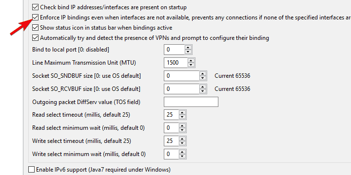 vuze enforce ip bindings