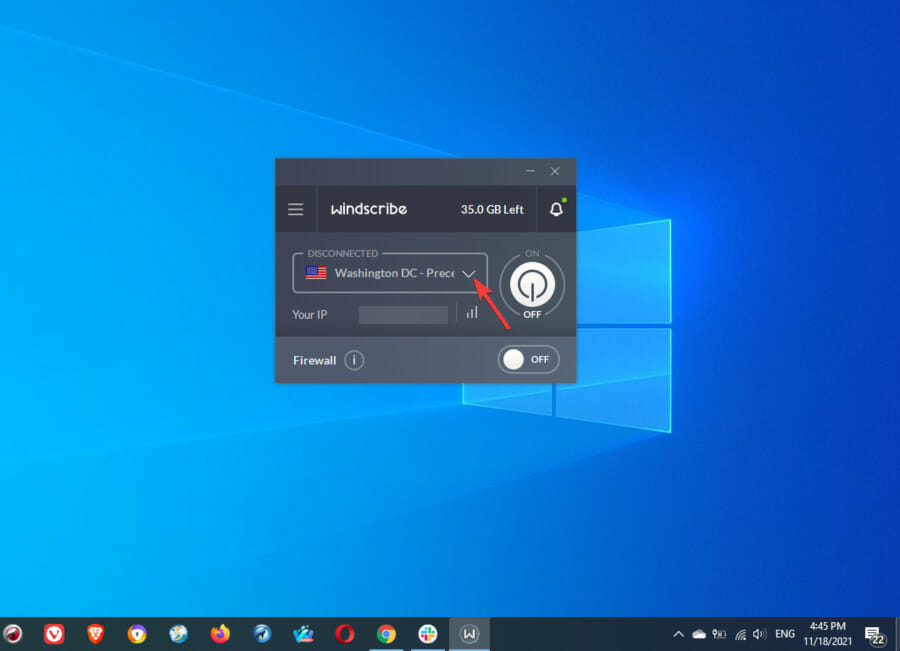 windscribe go to servers