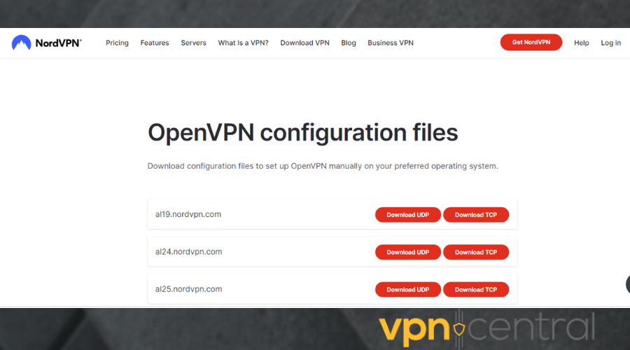 nordvpn openvpn configuration files