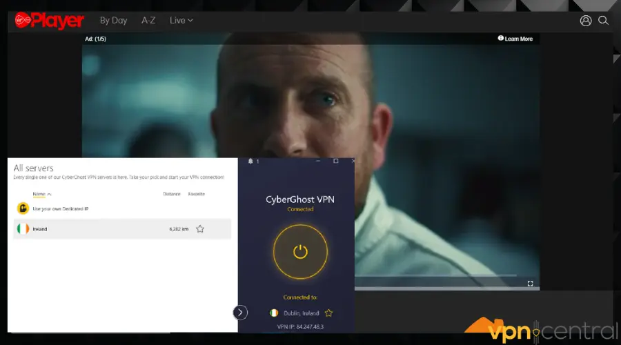 cyberghost vpn working with virgin media player
