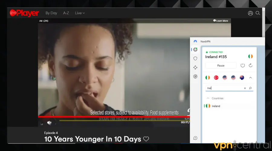 virgin media player working with nordvpn
