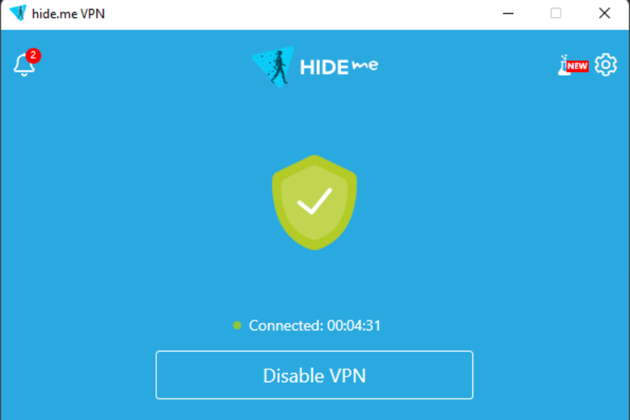 hide.me dashboard