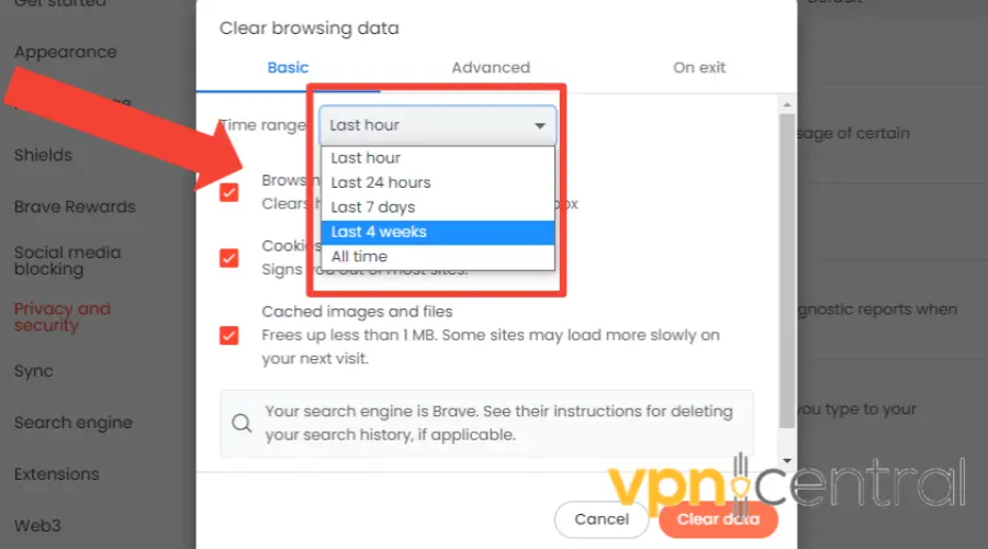 Brave browser cookies duration