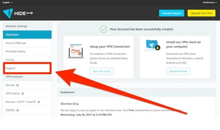 hide.me support contact support