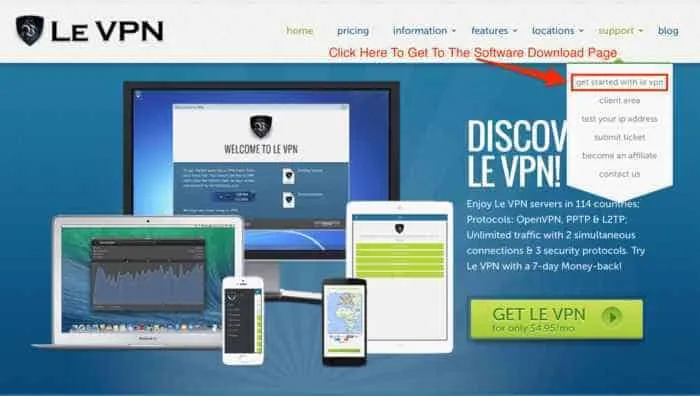access le vpn downloads section