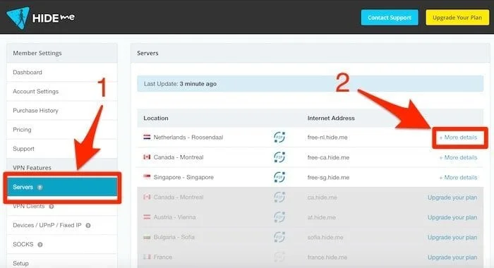 hide.me server performances hide me vpn servers