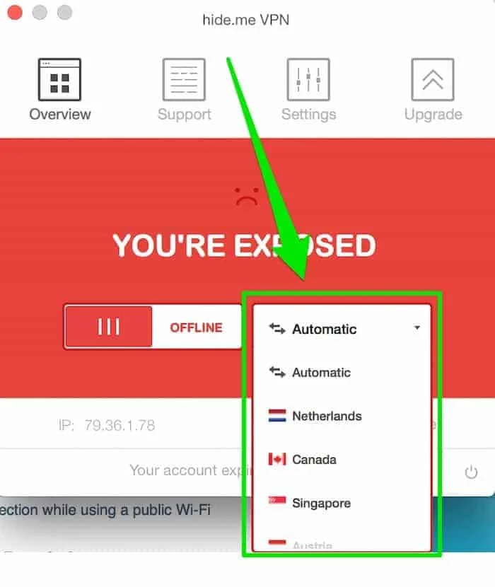 hide me vpn settings