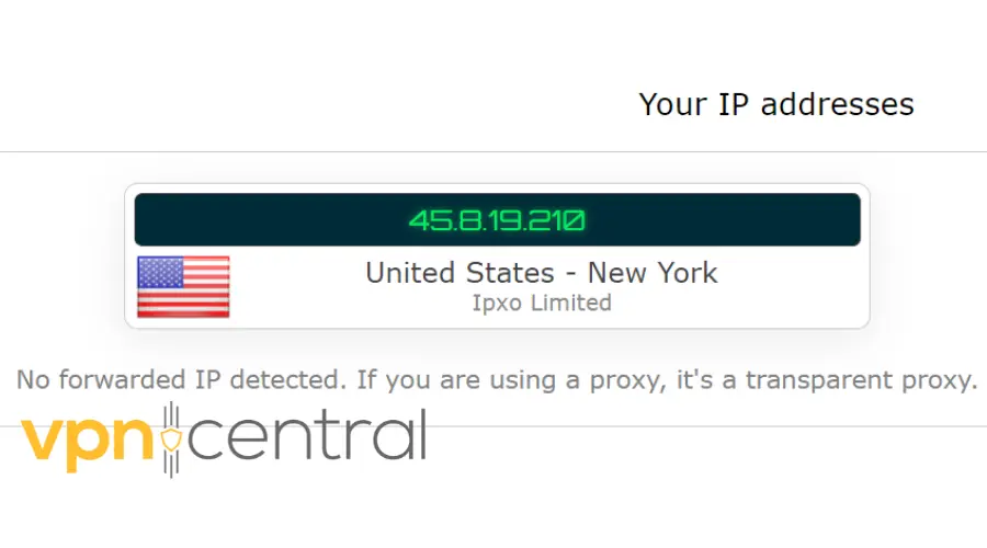 pia dns leak test on us server