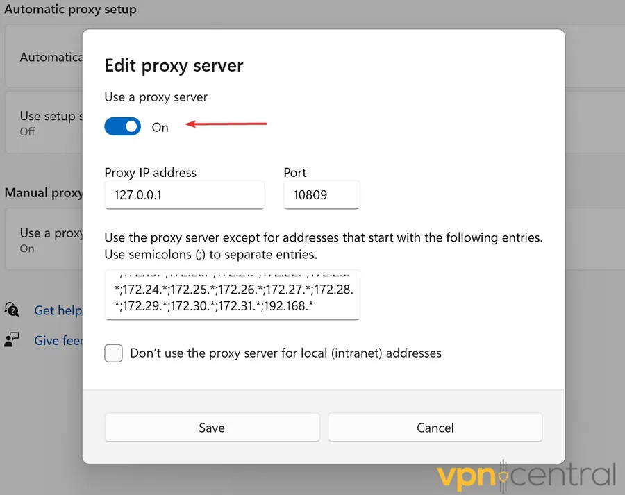 Disabling Proxy
