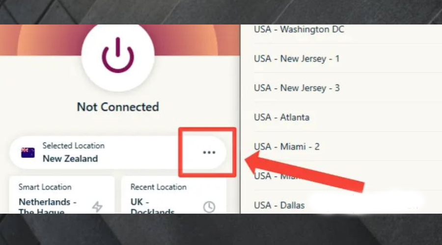 expressvpn expand server list