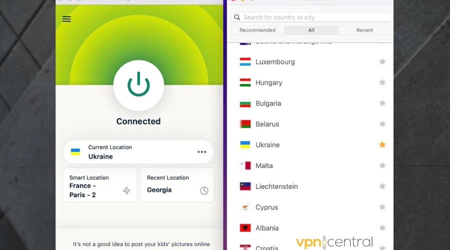 expressvpn ukraine server