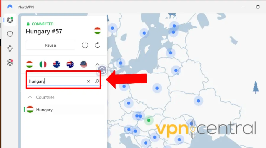 hungarian servers in nordvpn