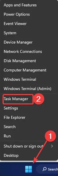 Open Task Manager